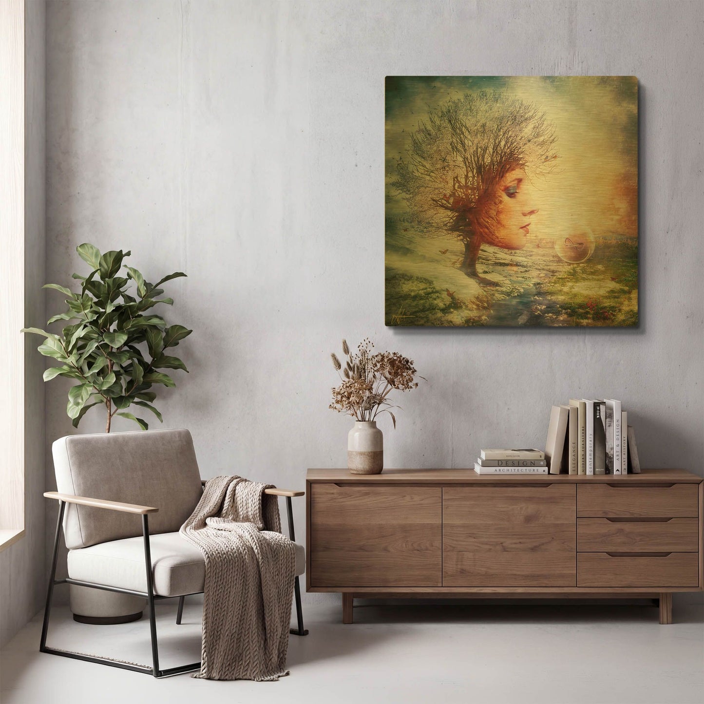 'Treasure' By Mario Sanchez Nevado Gold Metal Wall Art