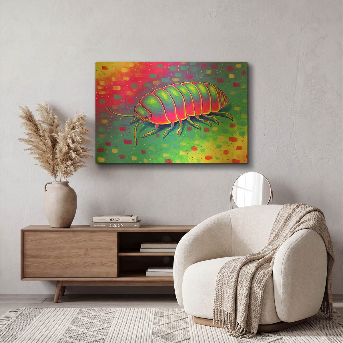 'Psychedelic Isopod' By Rebecca Wang Art Gold Metal Wall Art