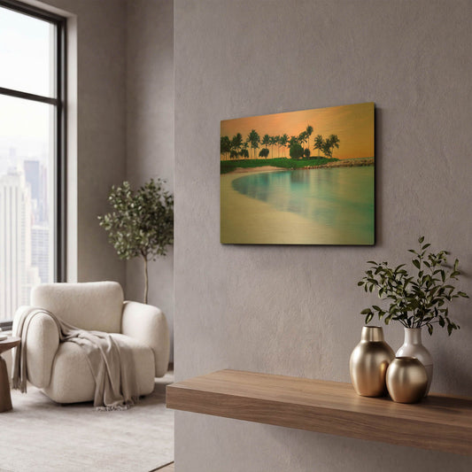 'Sweet Serene' By Dennis Frates Gold Metal Wall Art