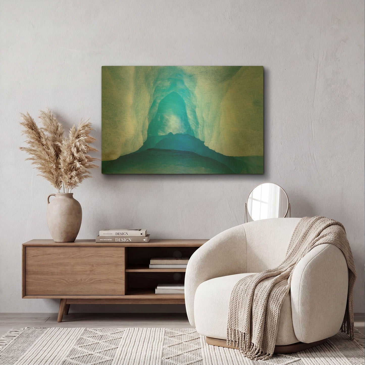'Glacial' By Dennis Frates Gold Metal Wall Art