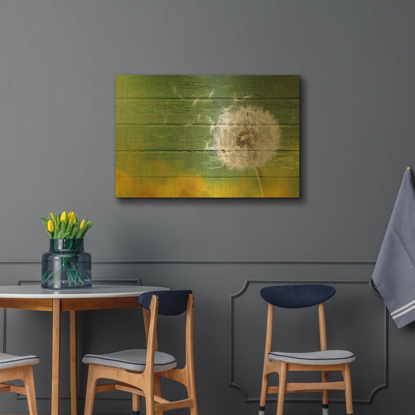 'Dandi Green' By Bess Hamiti Gold Metal Wall Art