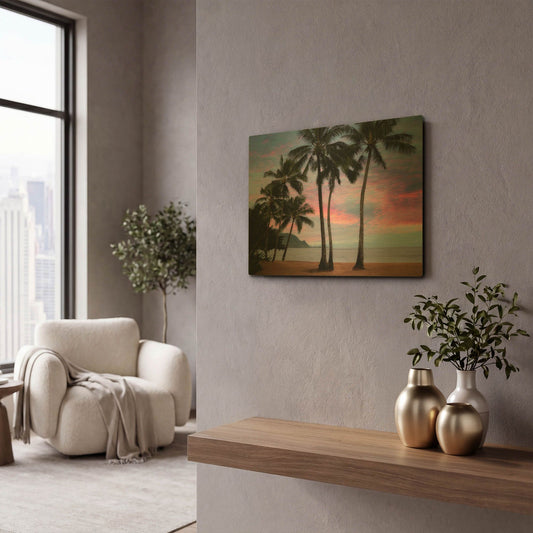'Pink Clouds' By Dennis Frates Gold Metal Wall Art