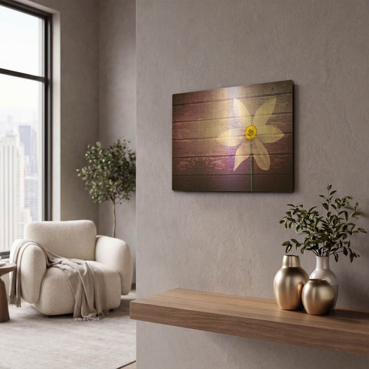 'Flower Paradise - Wood' By Bess Hamiti Gold Metal Wall Art