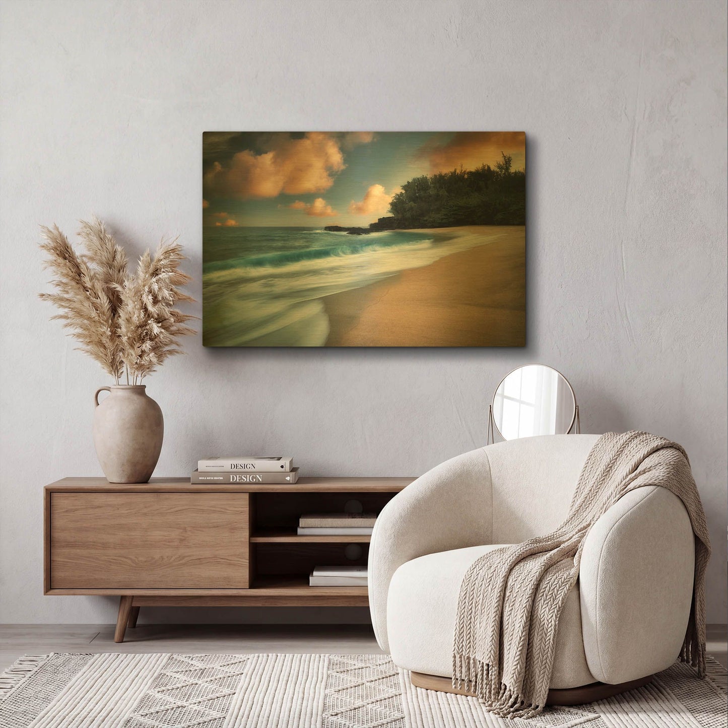 'Tide' By Dennis Frates Gold Metal Wall Art
