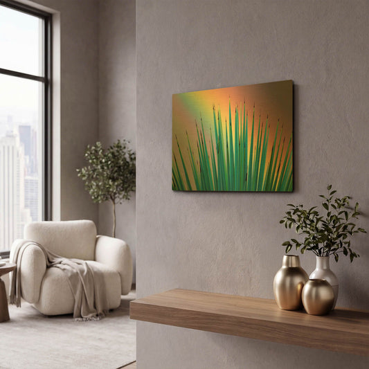 'Prism Plant' By Dennis Frates Gold Metal Wall Art