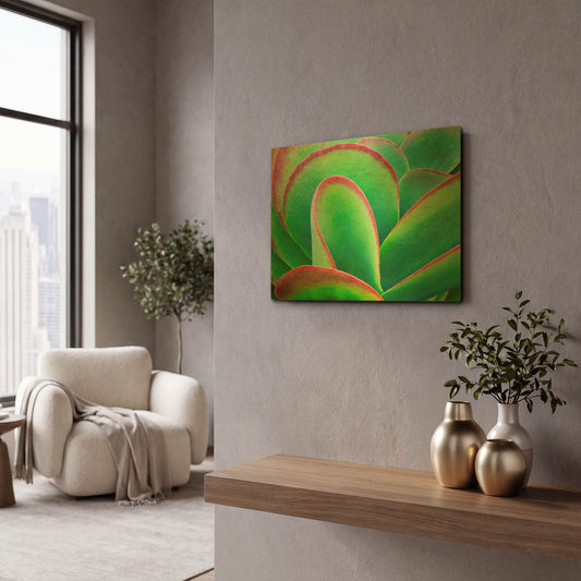 'Succulent V' By Dennis Frates Gold Metal Wall Art