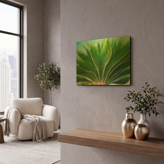 'Tropical III' By Dennis Frates Gold Metal Wall Art