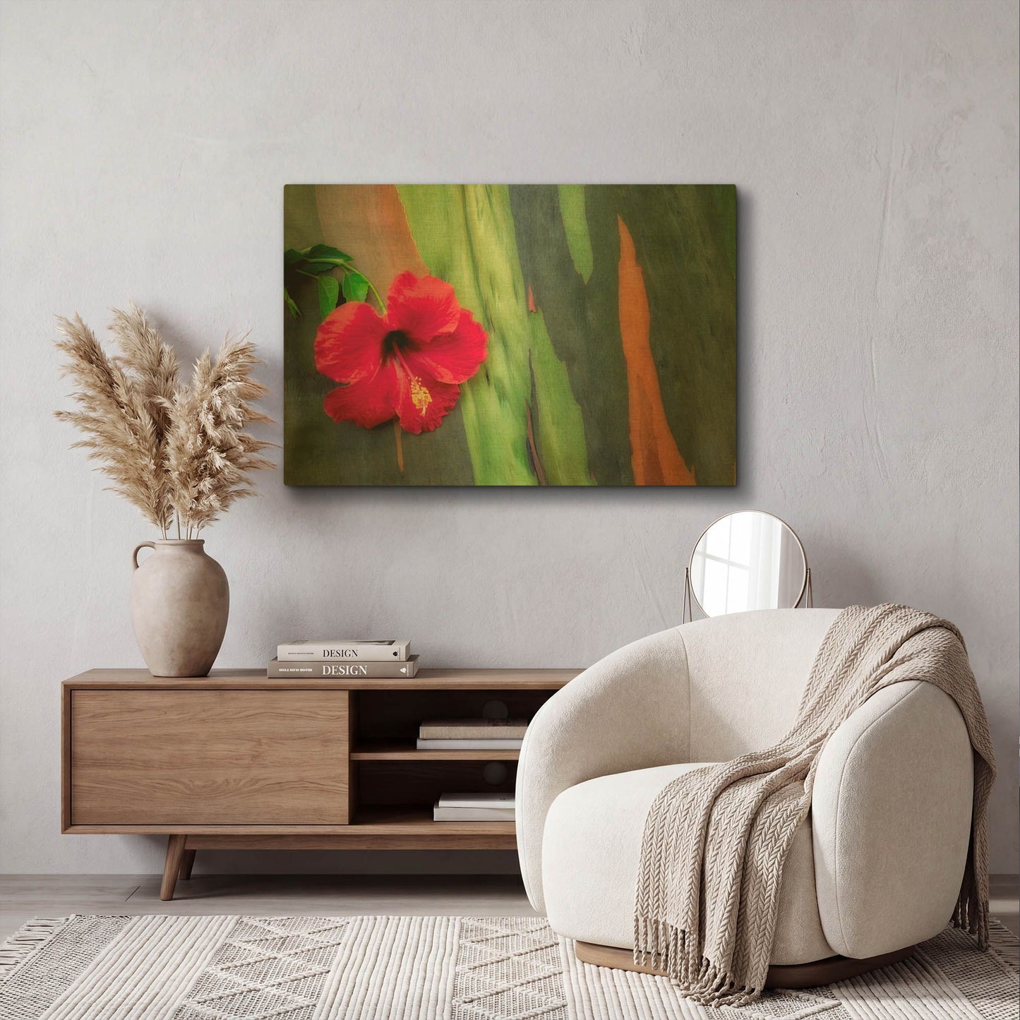 'Hibiscus' By Dennis Frates Gold Metal Wall Art