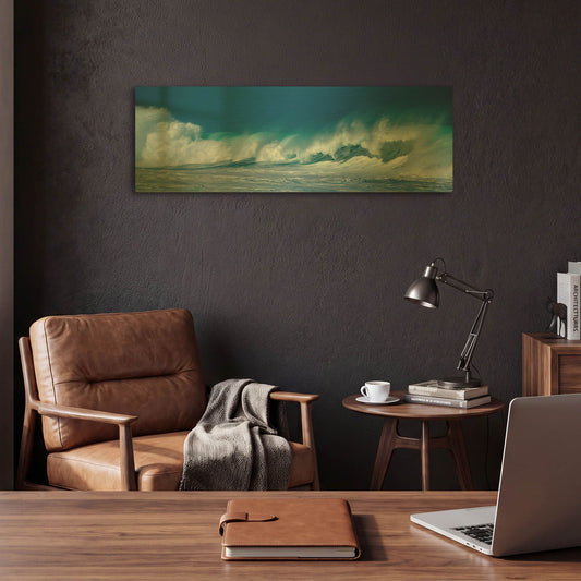 'Wavering' By Dennis Frates Gold Metal Wall Art