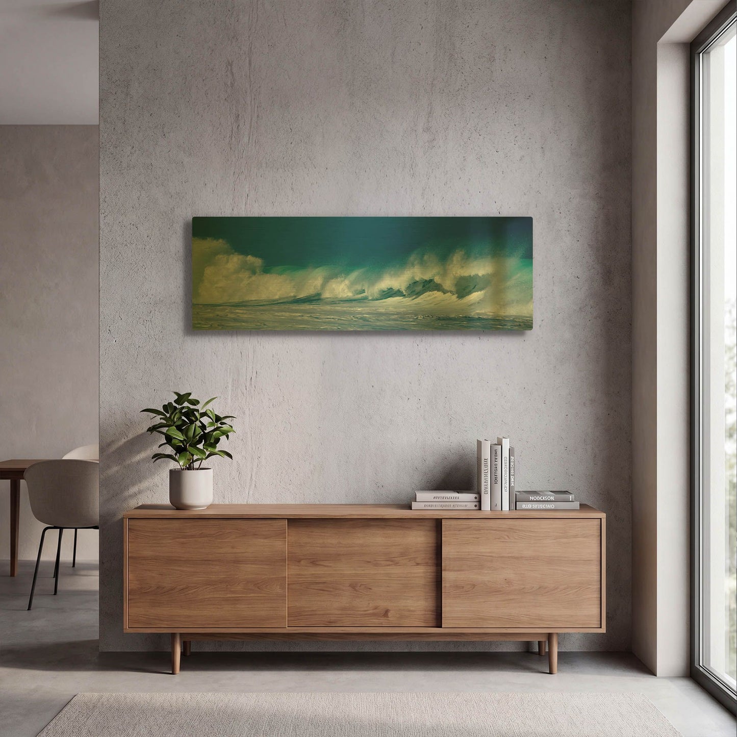 'Wavering' By Dennis Frates Gold Metal Wall Art
