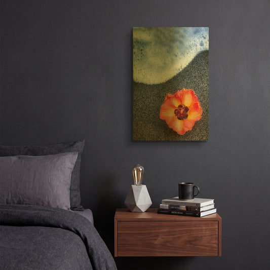 'Beach Floral' By Dennis Frates Gold Metal Wall Art