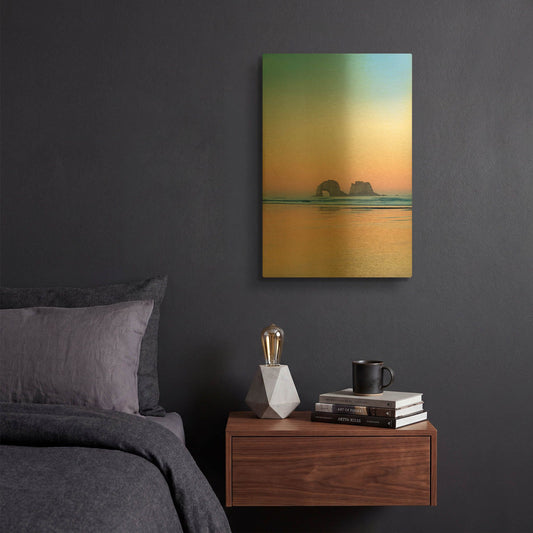 'Soft Sunset' By Dennis Frates Gold Metal Wall Art