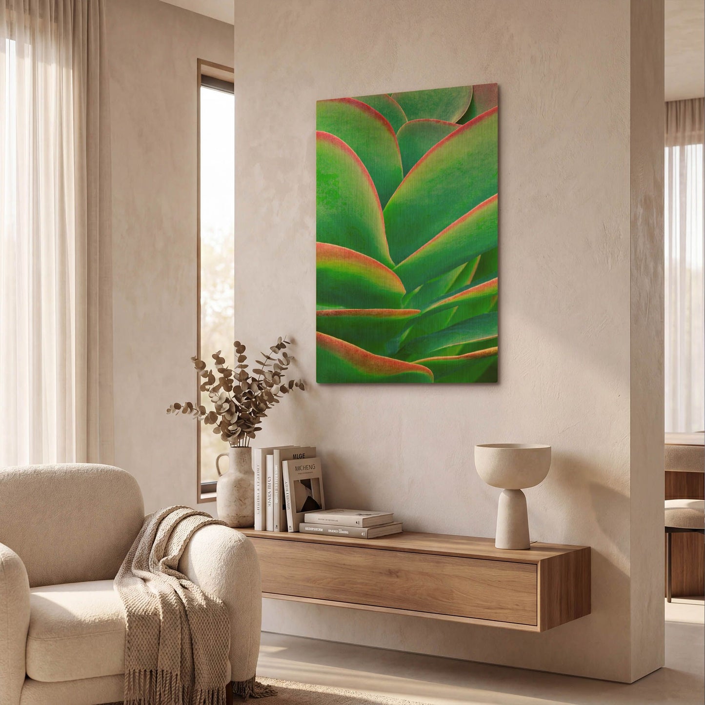 'Succulent VIII' By Dennis Frates Gold Metal Wall Art