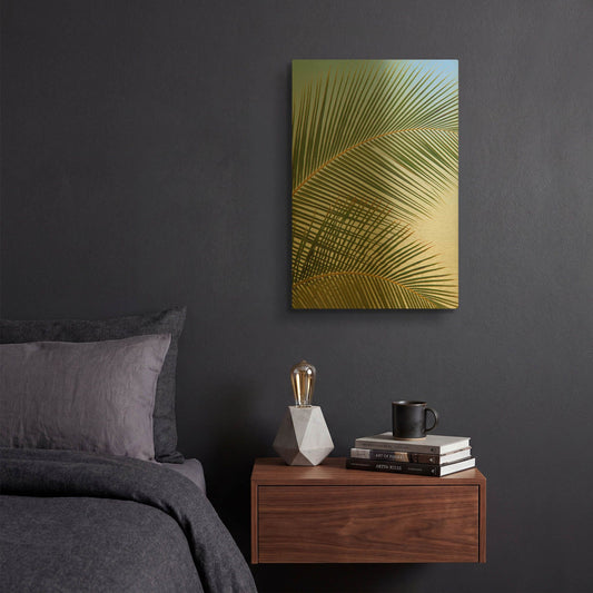 'Tropical II' By Dennis Frates Gold Metal Wall Art