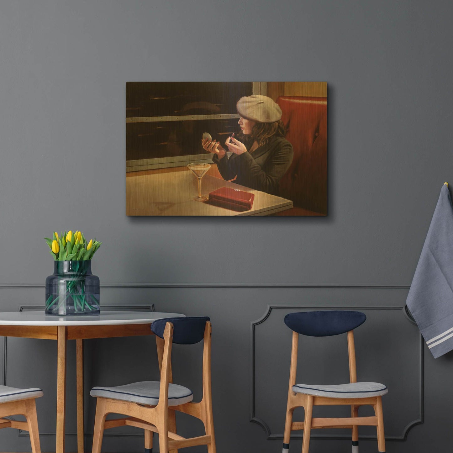 'Dry Martini 2' By Myles Sullivan Gold Metal Wall Art