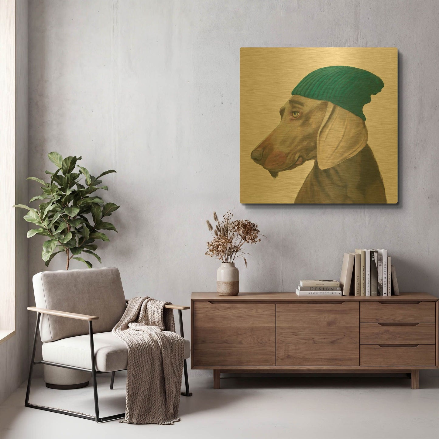 'The Boys 6' By Myles Sullivan Gold Metal Wall Art