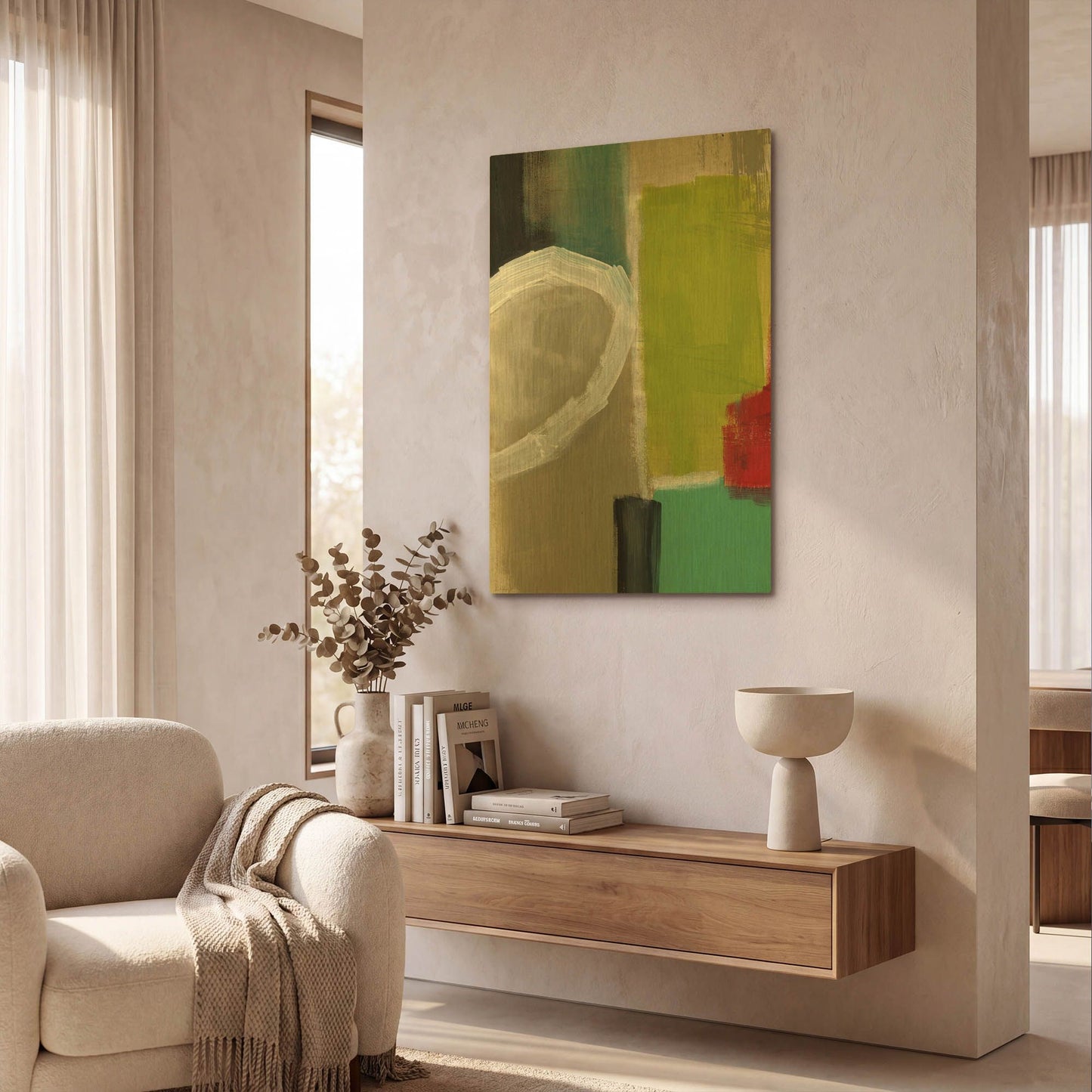 'Intersection 39' By Linda Woods Gold Metal Wall Art