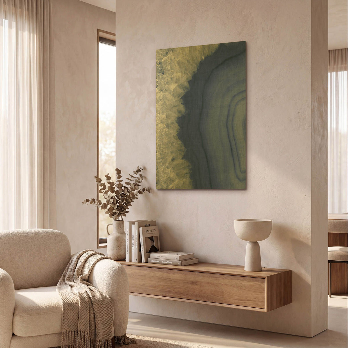 'Agate Geode 1 Navy' By Wild Apple Portfolio Gold Metal Wall Art