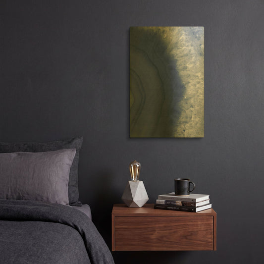 'Agate Geode 2 Navy' By Wild Apple Portfolio Gold Metal Wall Art