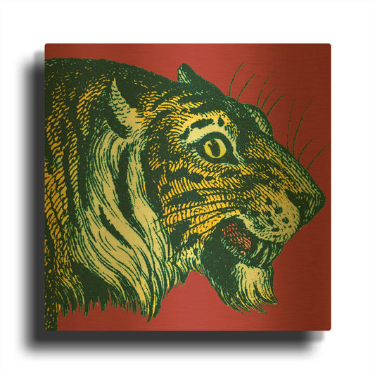 'Jungle Flair 1' By Wild Apple Portfolio Gold Metal Wall Art