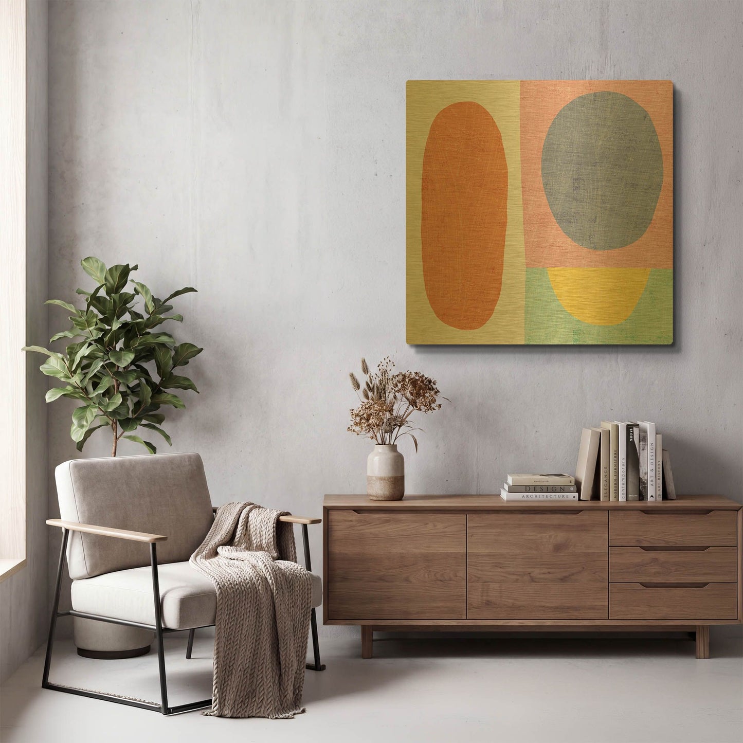 'Pastel 1' By Wild Apple Portfolio Gold Metal Wall Art