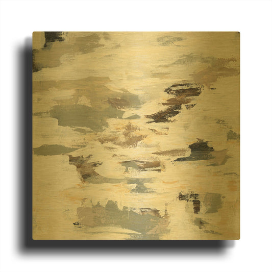 'Steps On Stones I' By Silvia Vassileva Gold Metal Wall Art