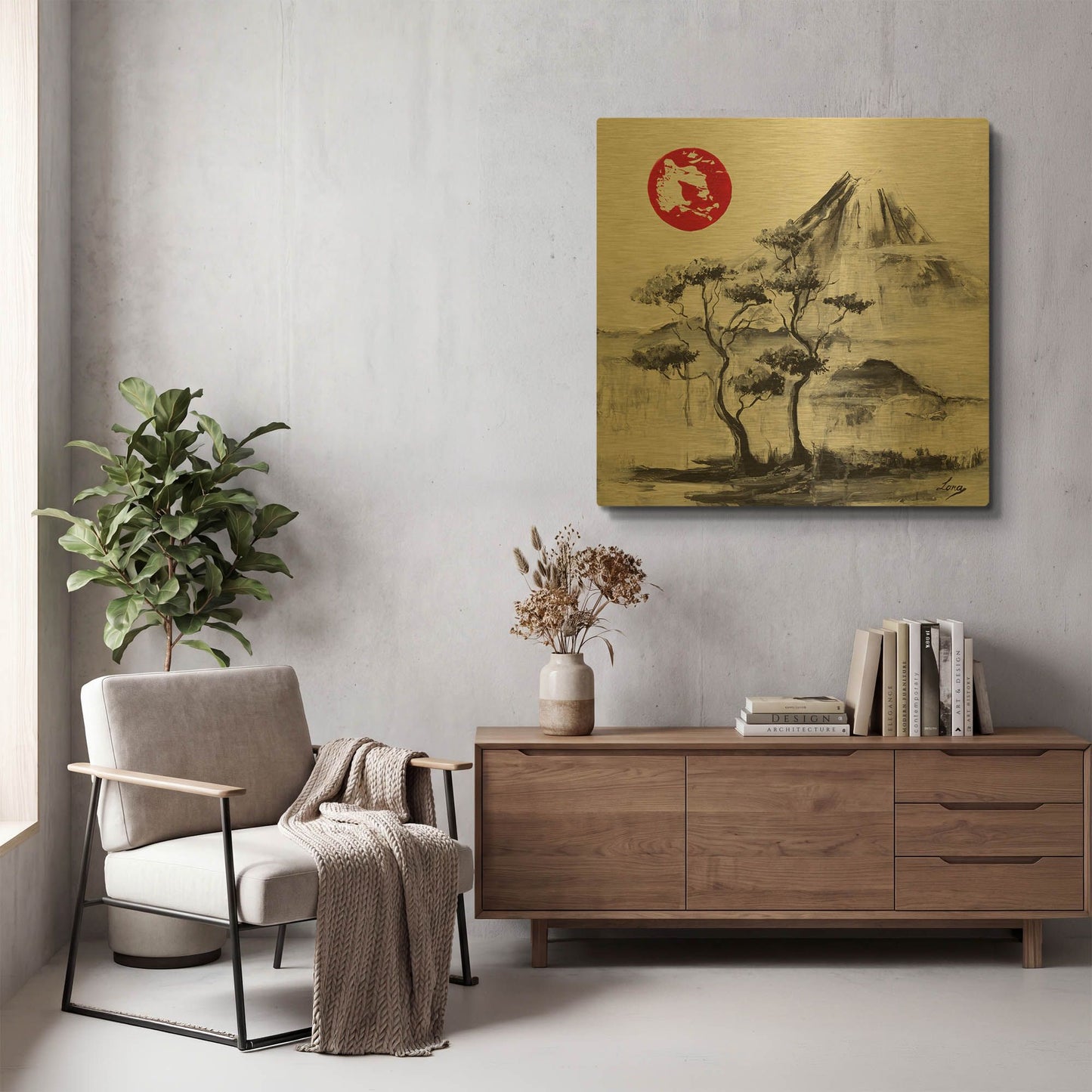 'Porcelain' By LUXE Gold Metal Wall Art