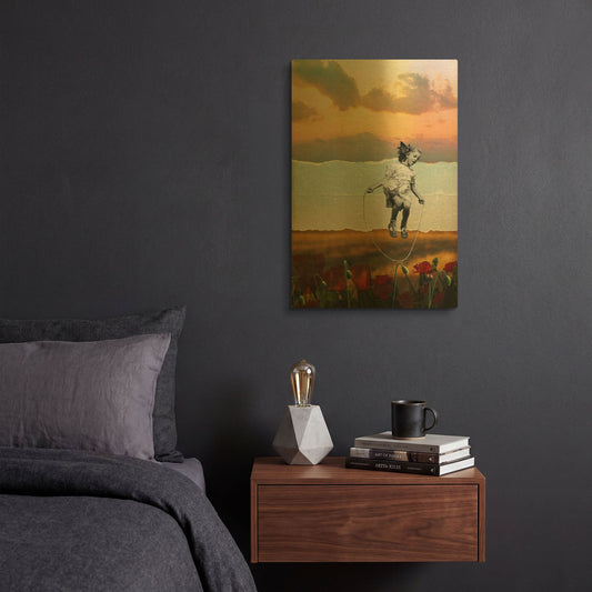 'Poppies' By DB Waterman Gold Metal Wall Art