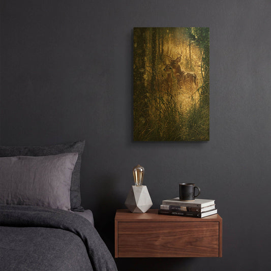 'A Golden Moment Portrait' By Collin Bogle Gold Metal Wall Art