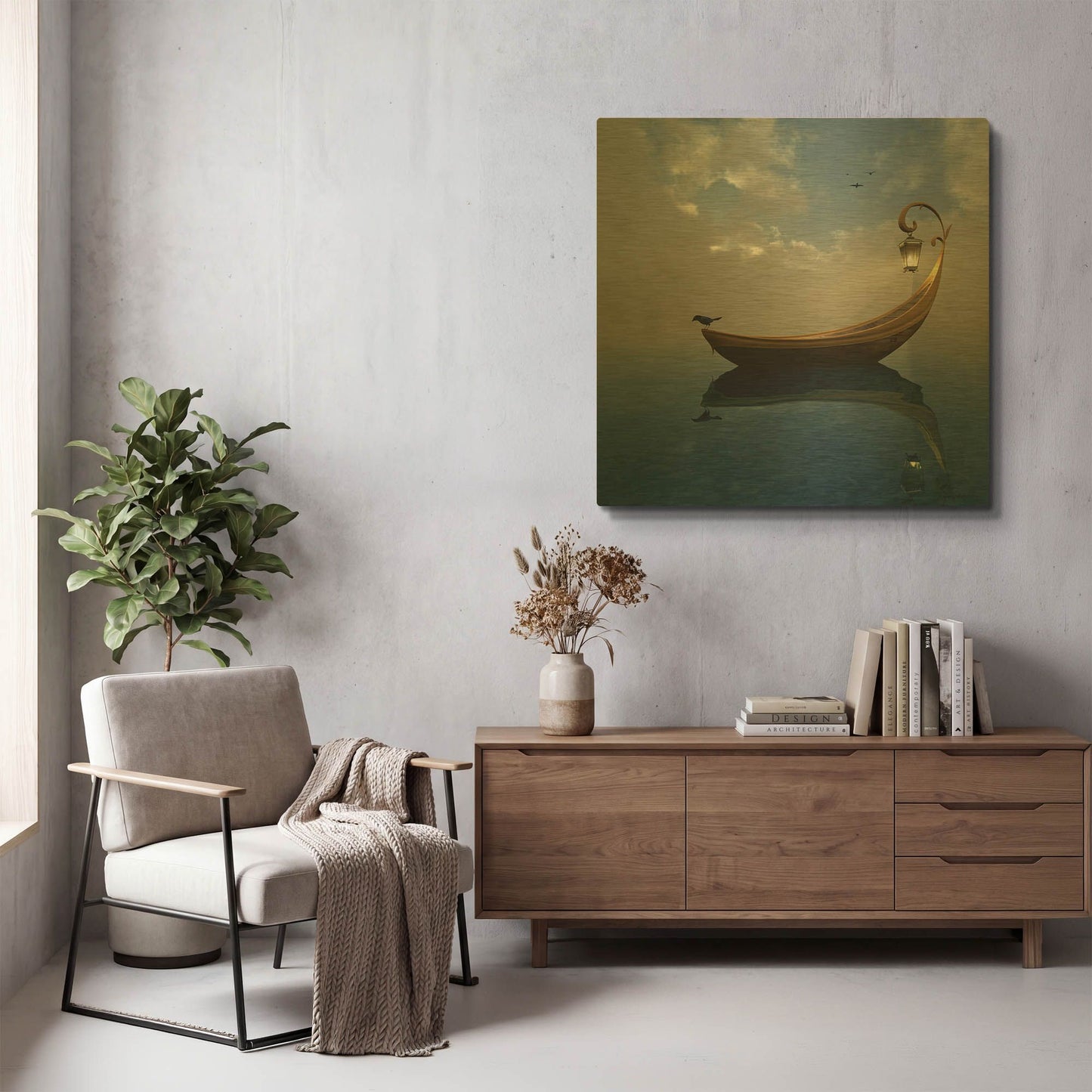 'Narcissism' By Cynthia Decker Gold Metal Wall Art
