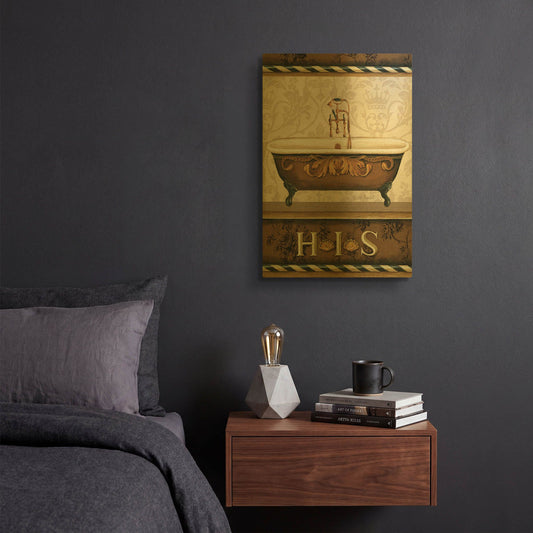 'Bourgoisie Bath I' By Lisa Audit Gold Metal Wall Art