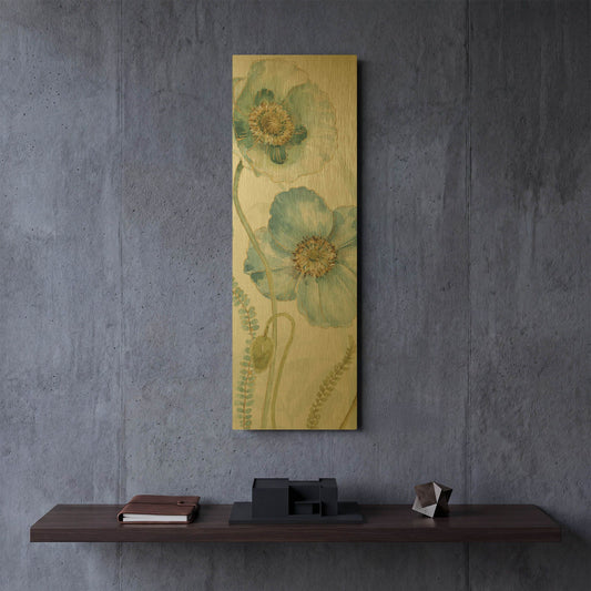 'My Greenhouse Flowers IX' By Lisa Audit Gold Metal Wall Art