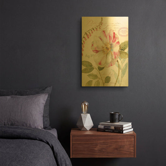 'Rainbow Seeds Botanical II' By Lisa Audit Gold Metal Wall Art