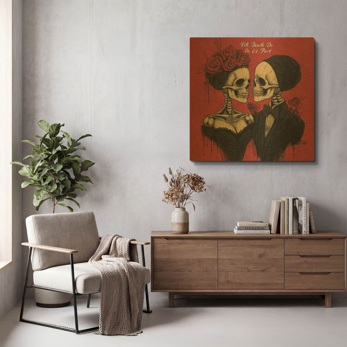 'Till Death Do Us Part' By Rich Monet Gold Metal Wall Art
