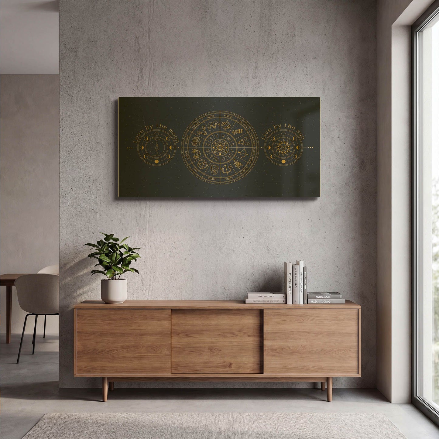 'Celestial Gold G' By Jean Plout Gold Metal Wall Art