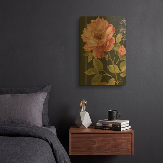 'Harmonious Rose Black' By Lisa Audit Gold Metal Wall Art