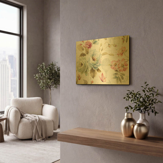 'Beautiful Romance II' By Lisa Audit Gold Metal Wall Art