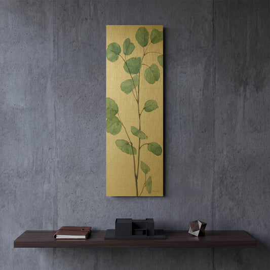 'Mixed Greens LIX' By Lisa Audit Gold Metal Wall Art