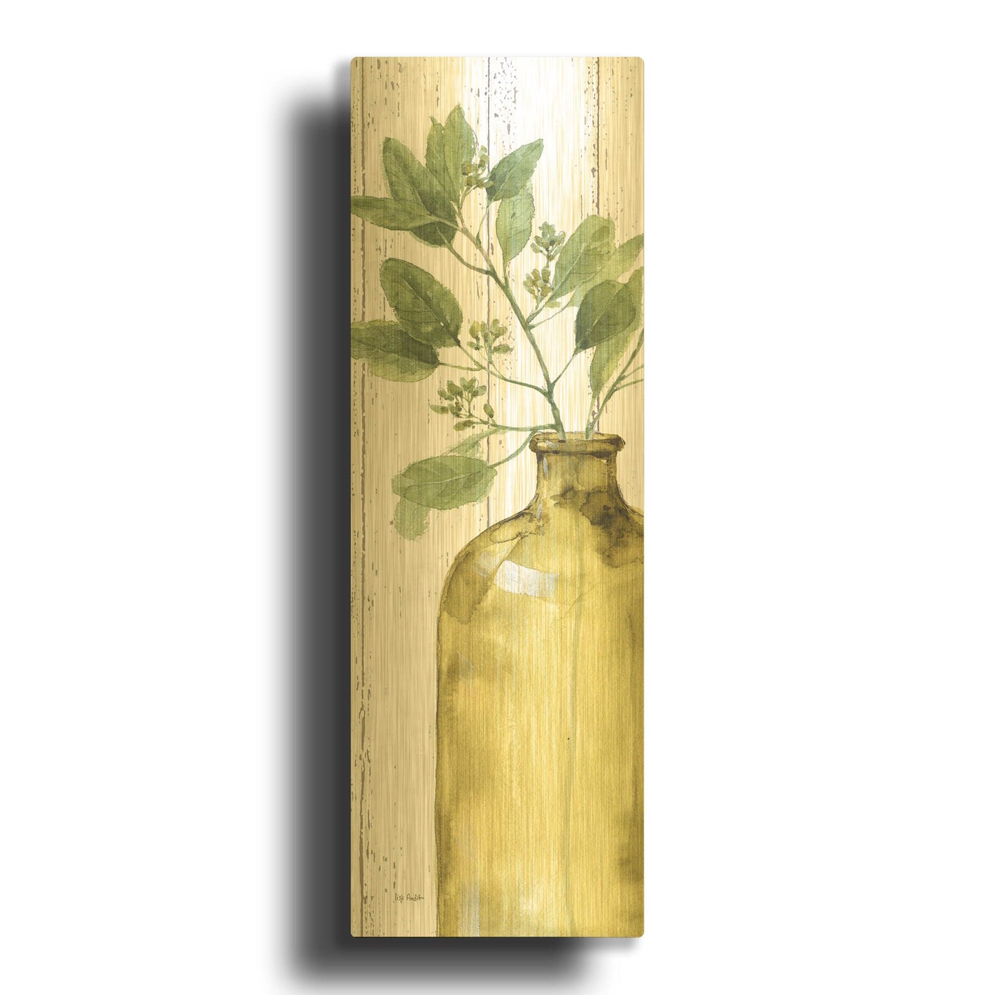 'Mixed Greens LXXXIV' By Lisa Audit Gold Metal Wall Art