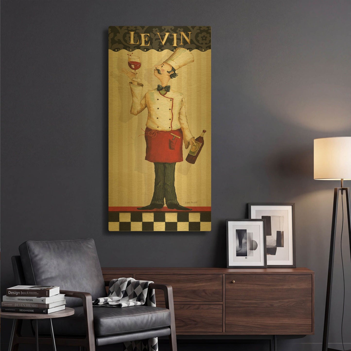 'Chef' By Lisa Audit Gold Metal Wall Art
