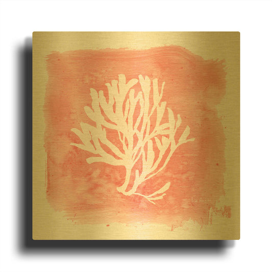 'Water Coral Cove III' By Lisa Audit Gold Metal Wall Art