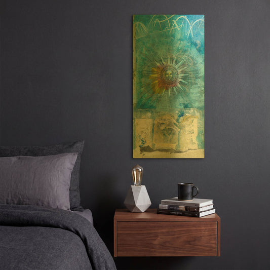 'Ancient Sun' By Elena Ray Gold Metal Wall Art