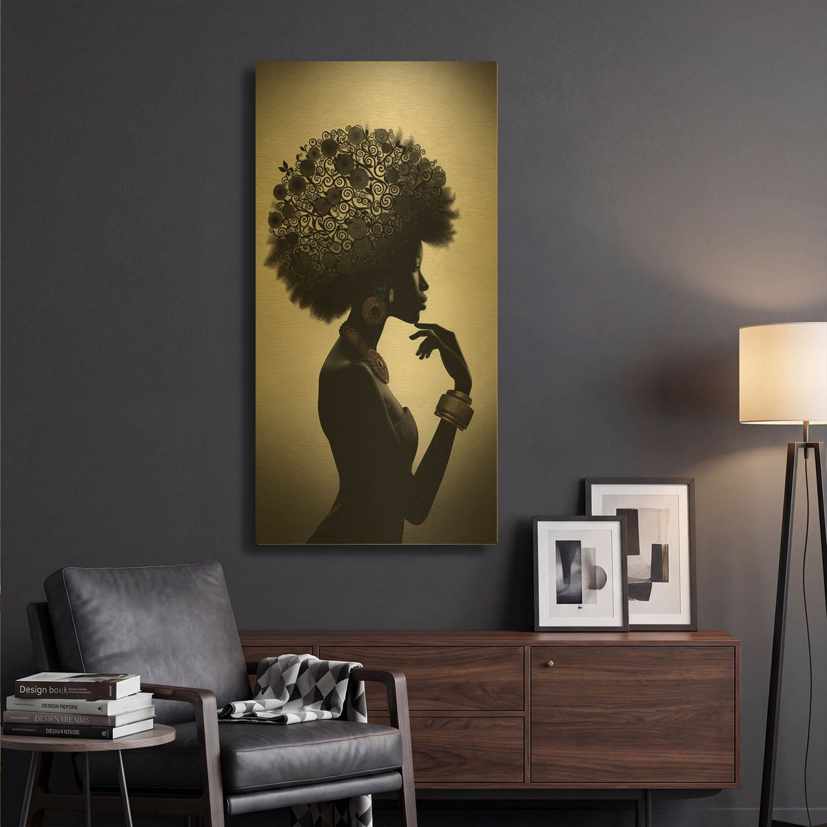 'The Modernist' By Rich Monet Gold Metal Wall Art