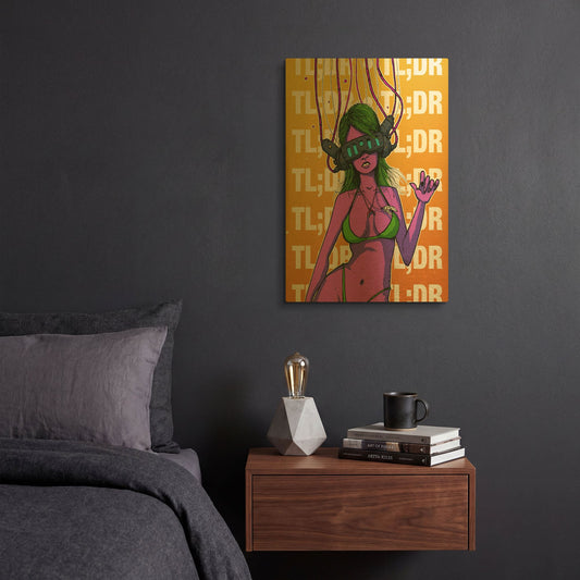 'VR' By Craig Snodgrass Gold Metal Wall Art