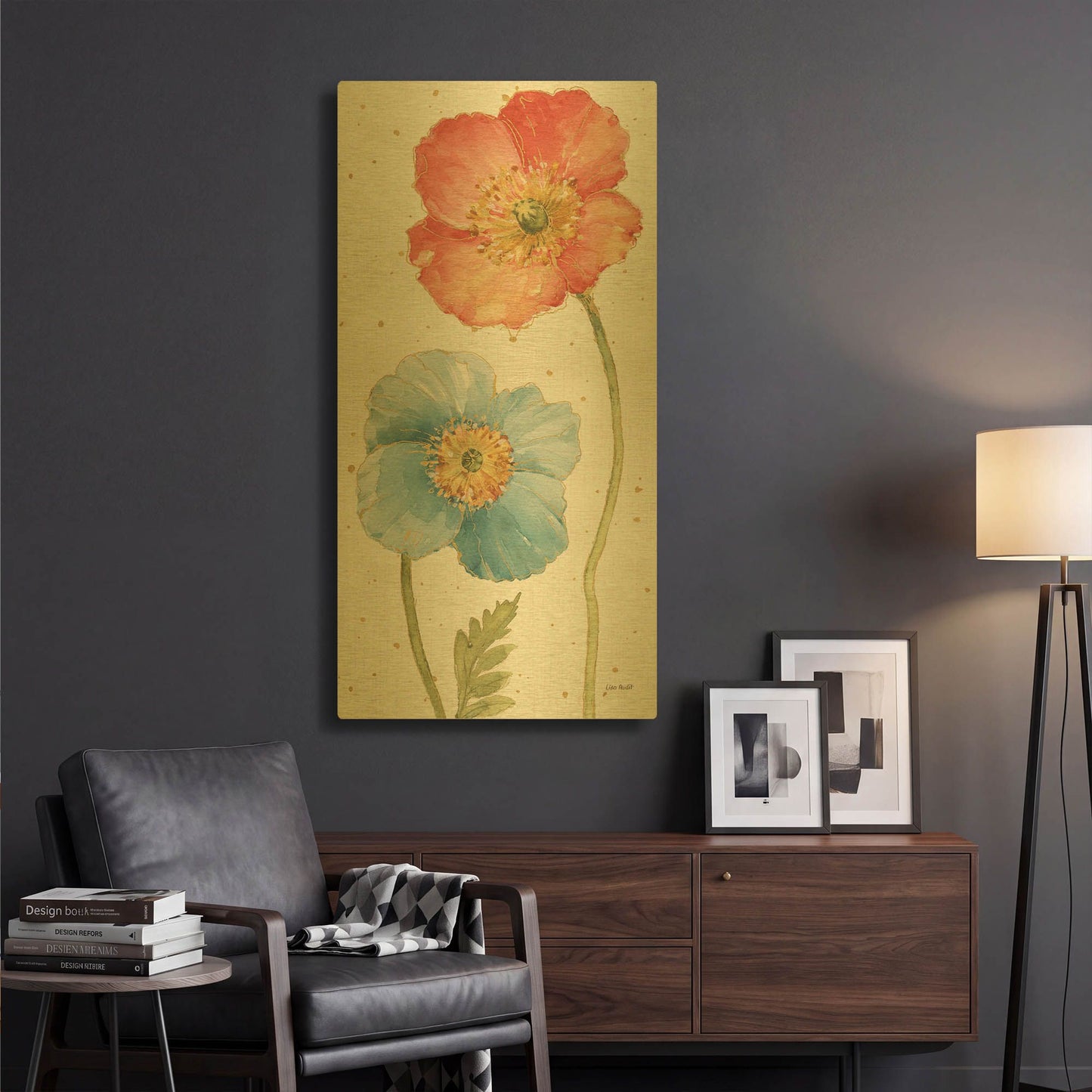 'Spring Softies V' By Lisa Audit Gold Metal Wall Art