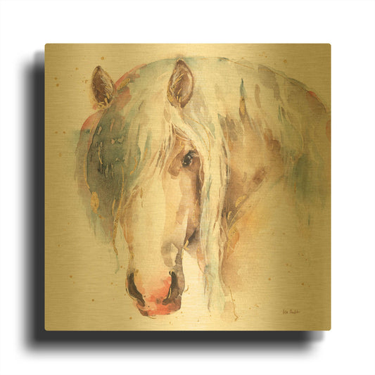 'Farm Friends VI' By Lisa Audit Gold Metal Wall Art