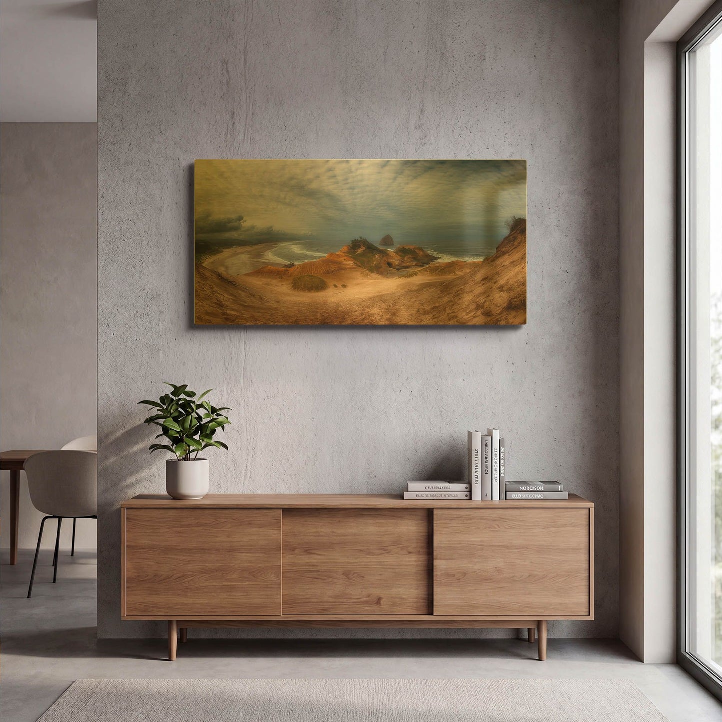 'Kiwanda Pano' By Darren White Gold Metal Wall Art