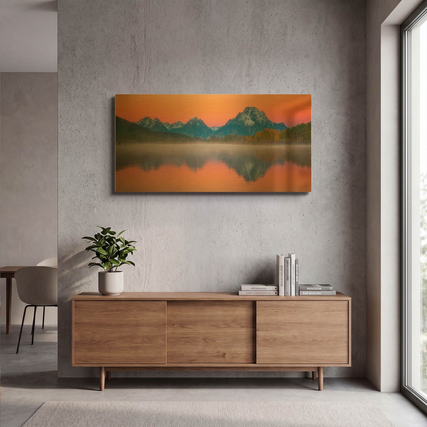 'Majestic Morning Views finalcopy' By Darren White Gold Metal Wall Art