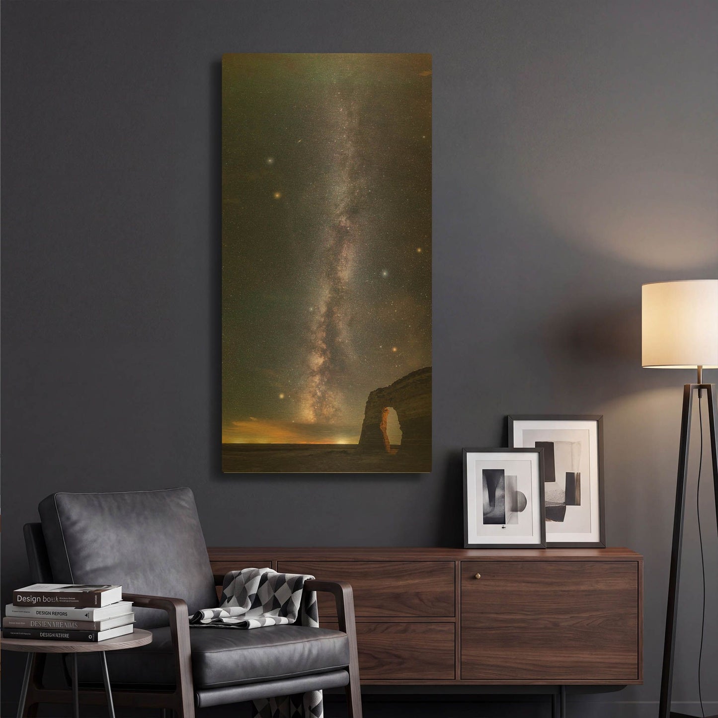 'Milky Way Magic' By Darren White Gold Metal Wall Art