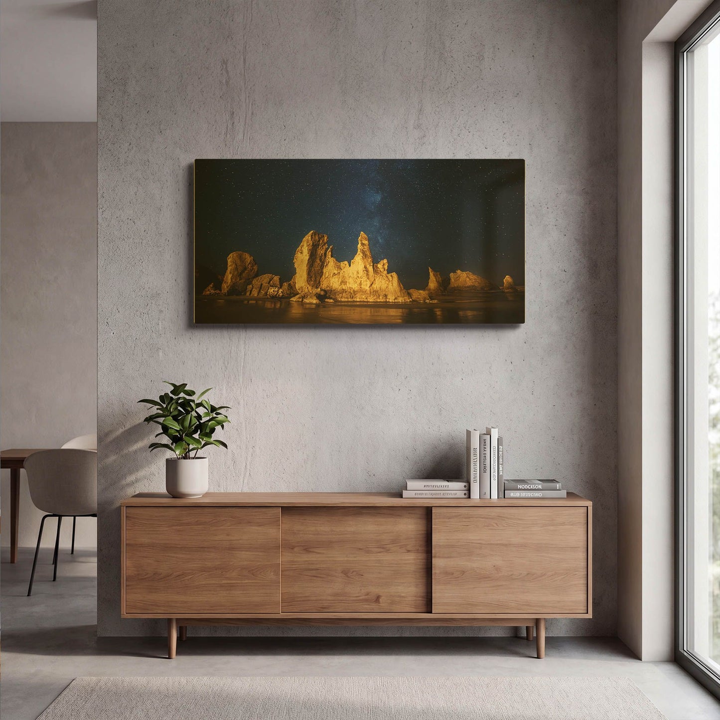 'Oregon NightsMaster' By Darren White Gold Metal Wall Art